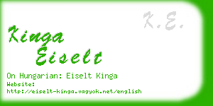 kinga eiselt business card